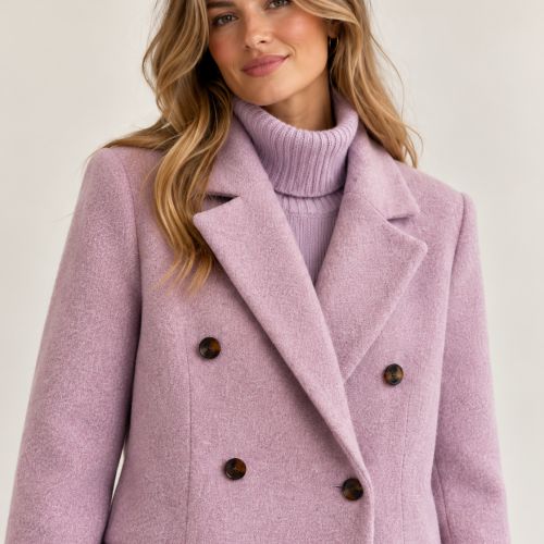 Falcon double-breasted coat woolblend