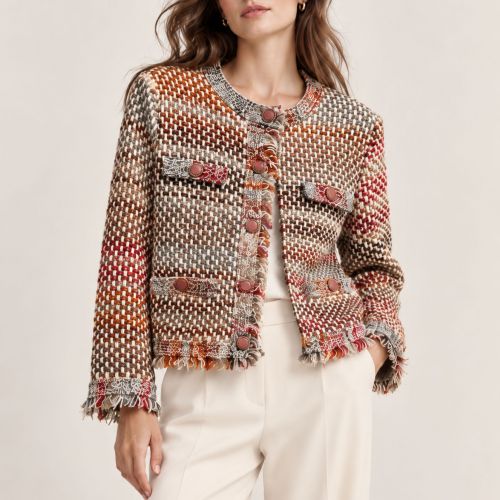 gebreide tweed jacket