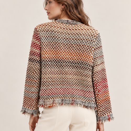 gebreide tweed jacket