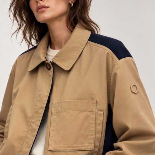 colorblock cropped jacket wolmix