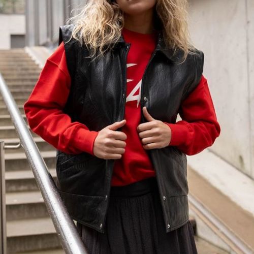 The Bull gilet leder