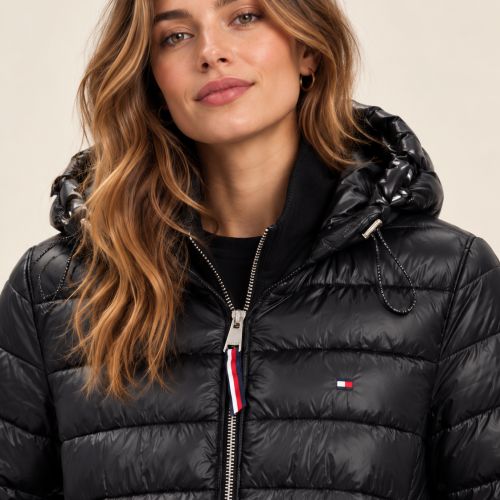 gewatteerde jacket met capuchon