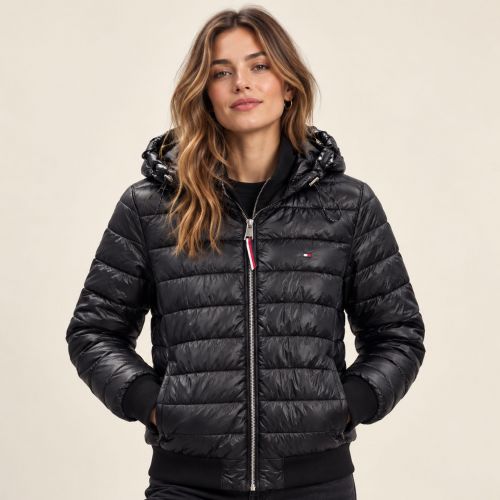gewatteerde jacket met capuchon