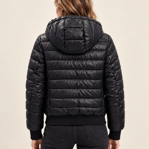 gewatteerde jacket met capuchon