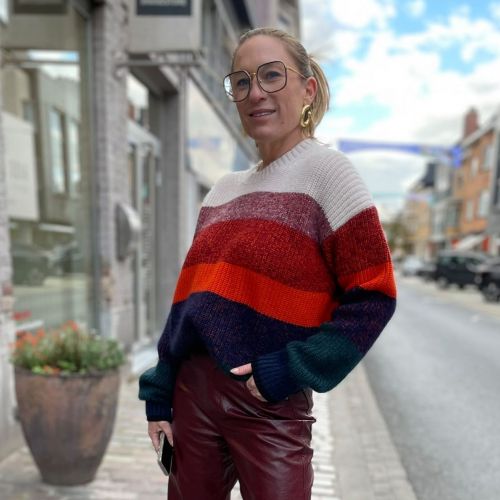 Multicolor wollen trui / sweater