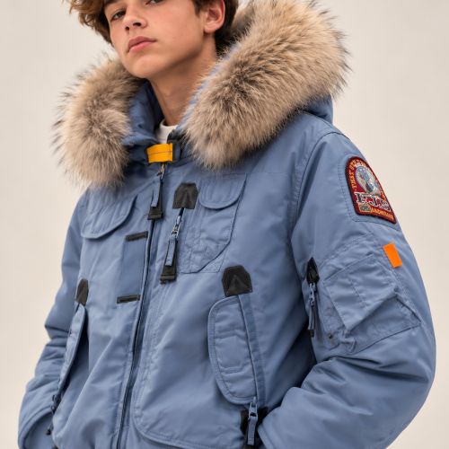bomber donsjas met capuchon
