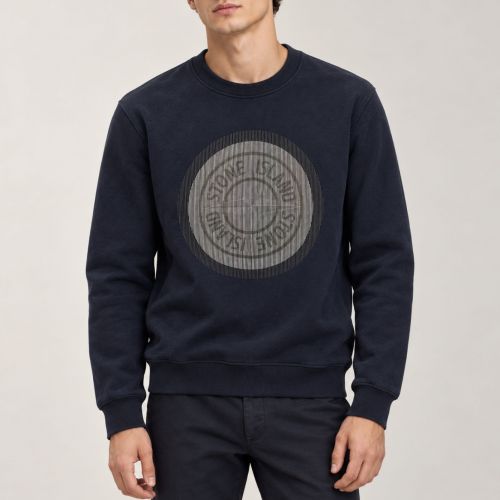 Katoenen Sweater met Grafische Kompas Print