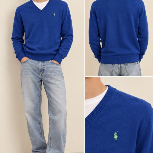pull v-hals met logo