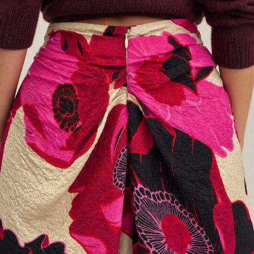elegante rok met bloemenprint