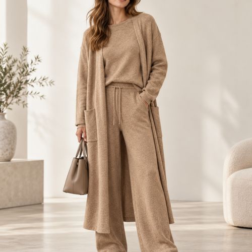 wijde broek wol & cashmere-blend