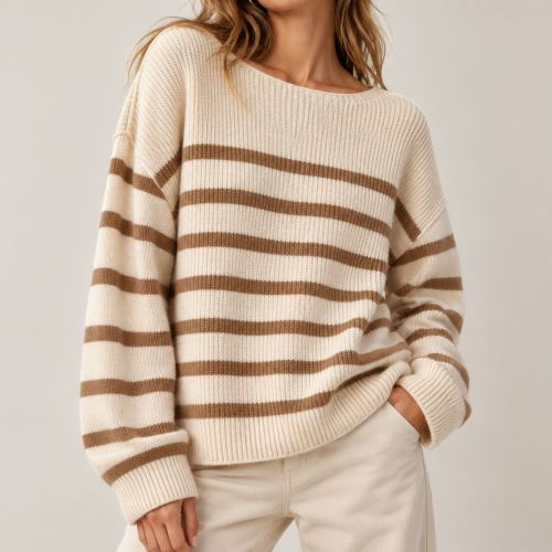 gestreepte pull wolmix