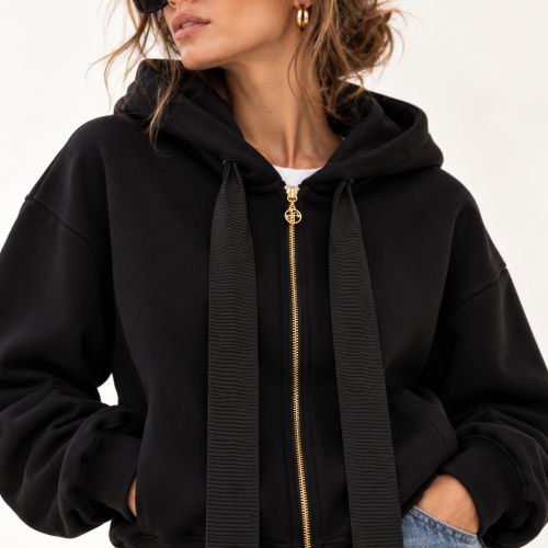 organic cotton zip-up hoodie