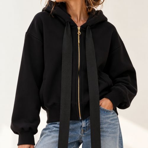 organic cotton zip-up hoodie