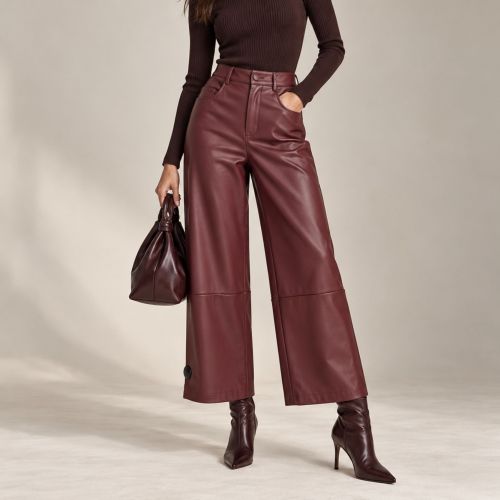 Faux leather pants