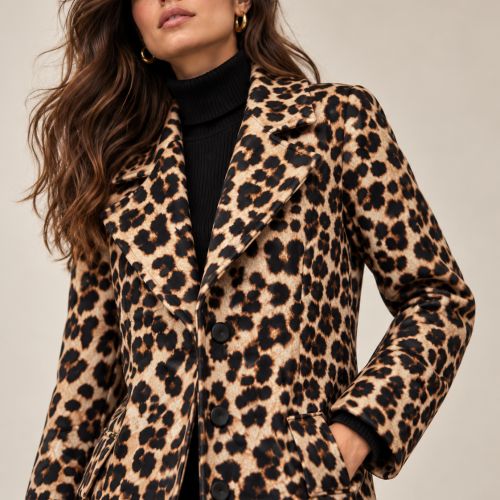 Lange mantel leopard