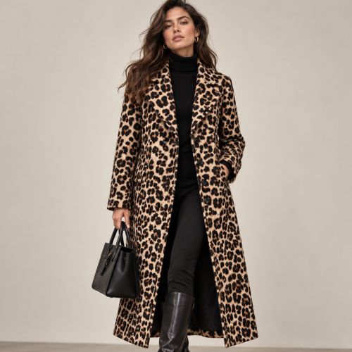 Lange mantel leopard