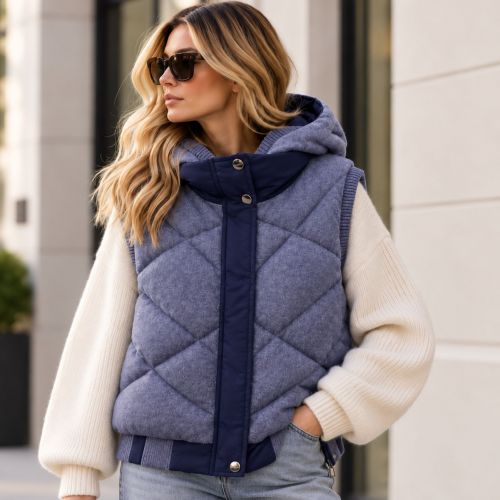 Bodywarmer wol & cashmere-blend