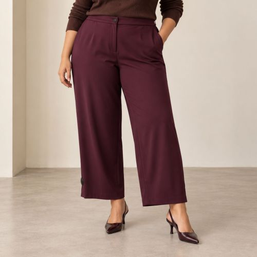 Wide leg satin trousers