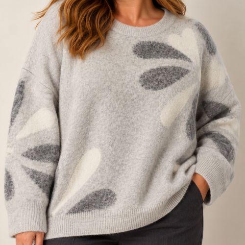 superzachte pull met bloemenprint