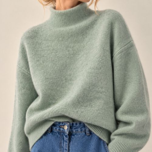 cashmere trui met turtleneck