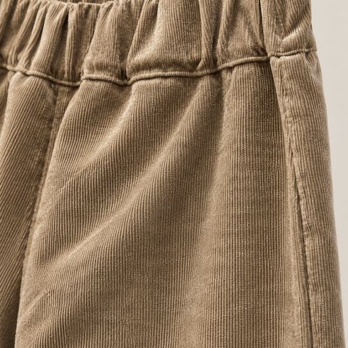wijde broek corduroy met elastische band