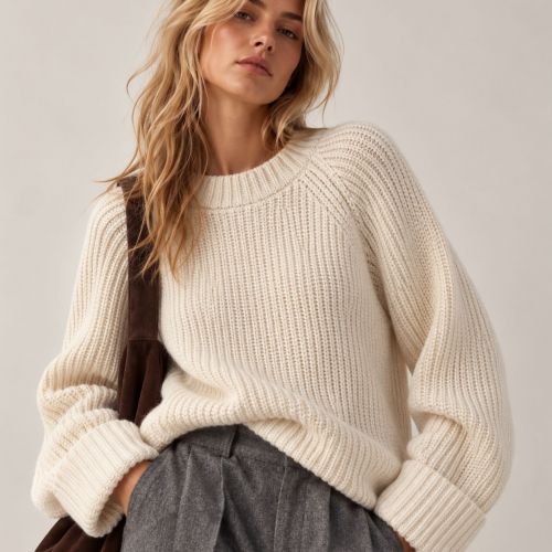 gebreide trui wol & cashmere-blend