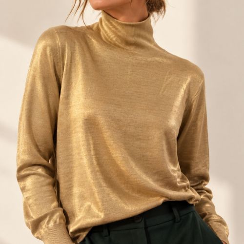 wollen high neck trui