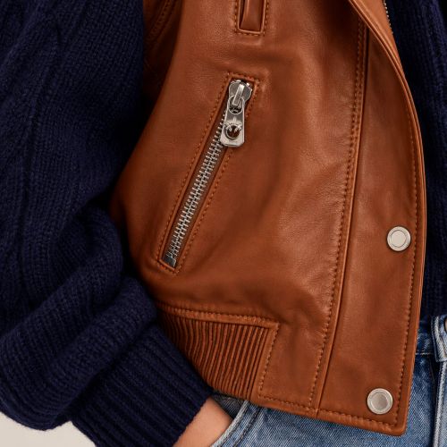 lederen jacket mouwloos