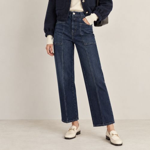 high waist wide leg jeans