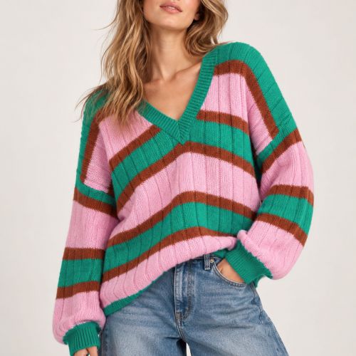 gestreepte oversized pullover