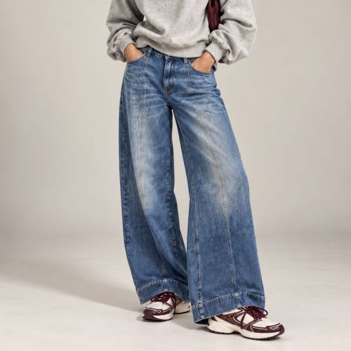 high waist wide leg jeans