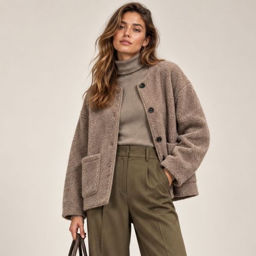 oversized teddy gilet