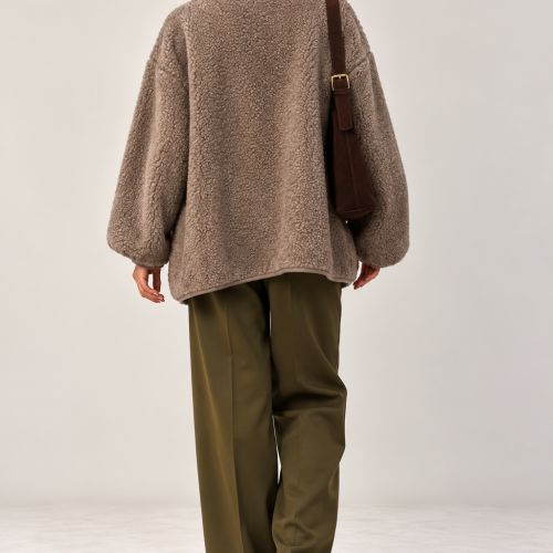 oversized teddy gilet