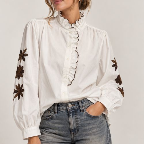 blouse met broderie